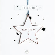 Ornament "Stern" - 5,5x5,5 cm (Silber)
