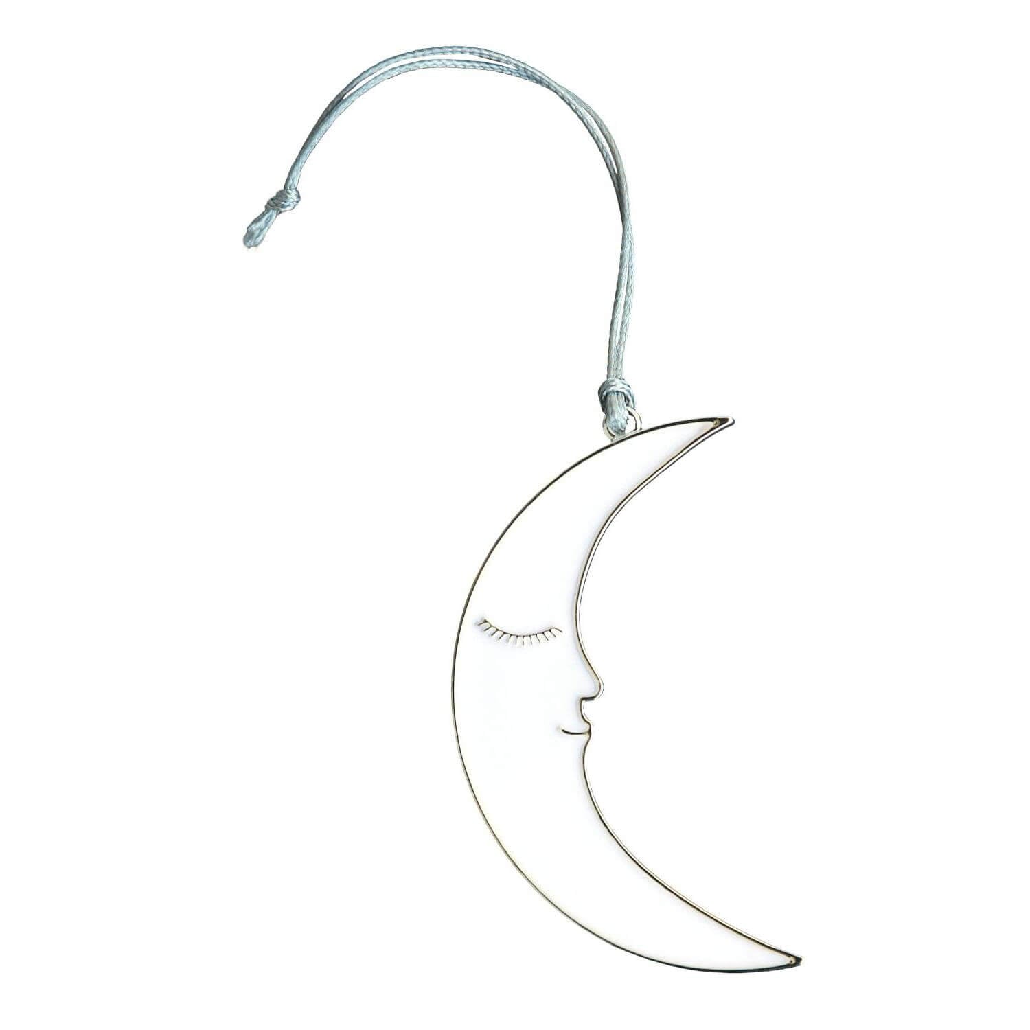 Ornament "Mond" - 1,5x6 cm (Silber)