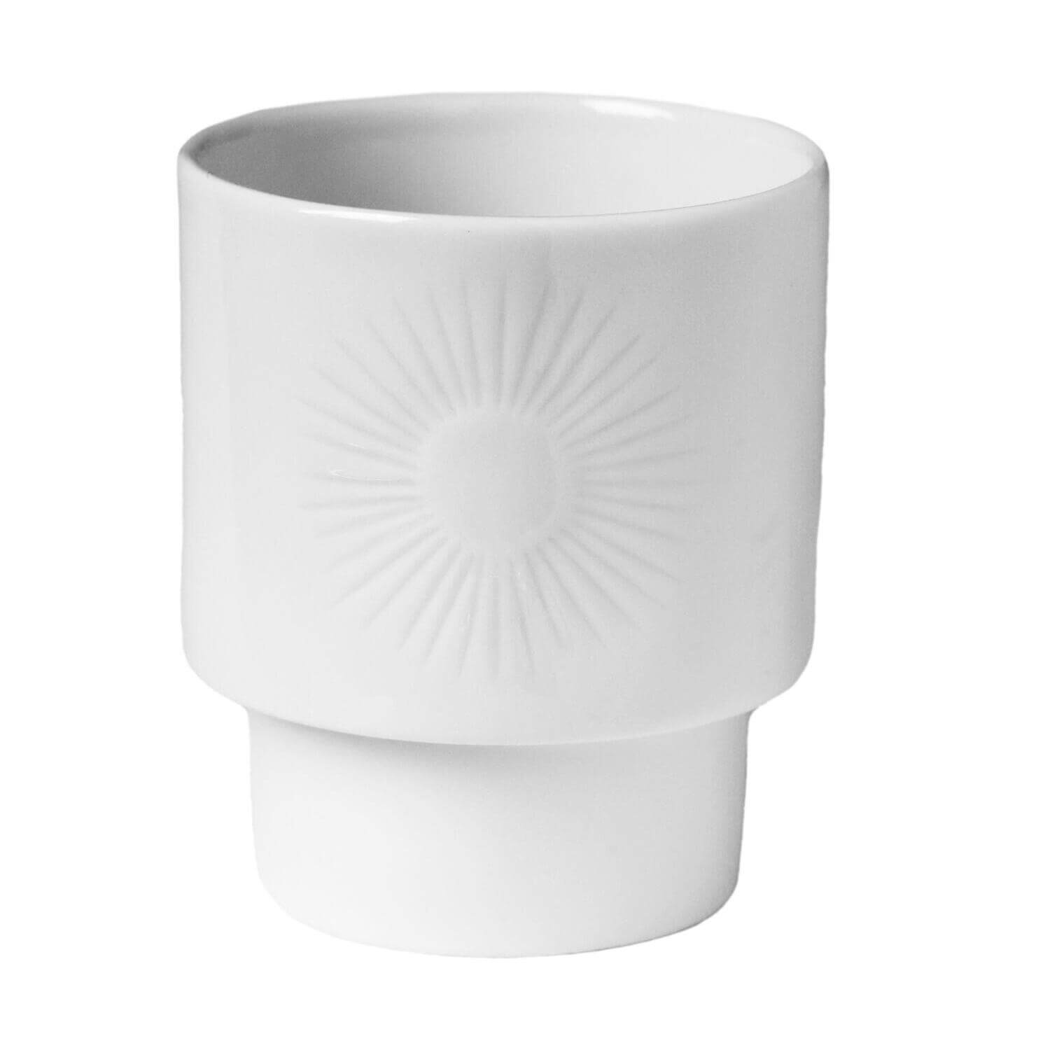 Becher "Sun" - 7,2x8,5 cm (Weiß)