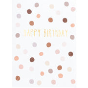 Minikarte "Happy Birthday" - 6x8 cm (Gold/Weiß/Pink)