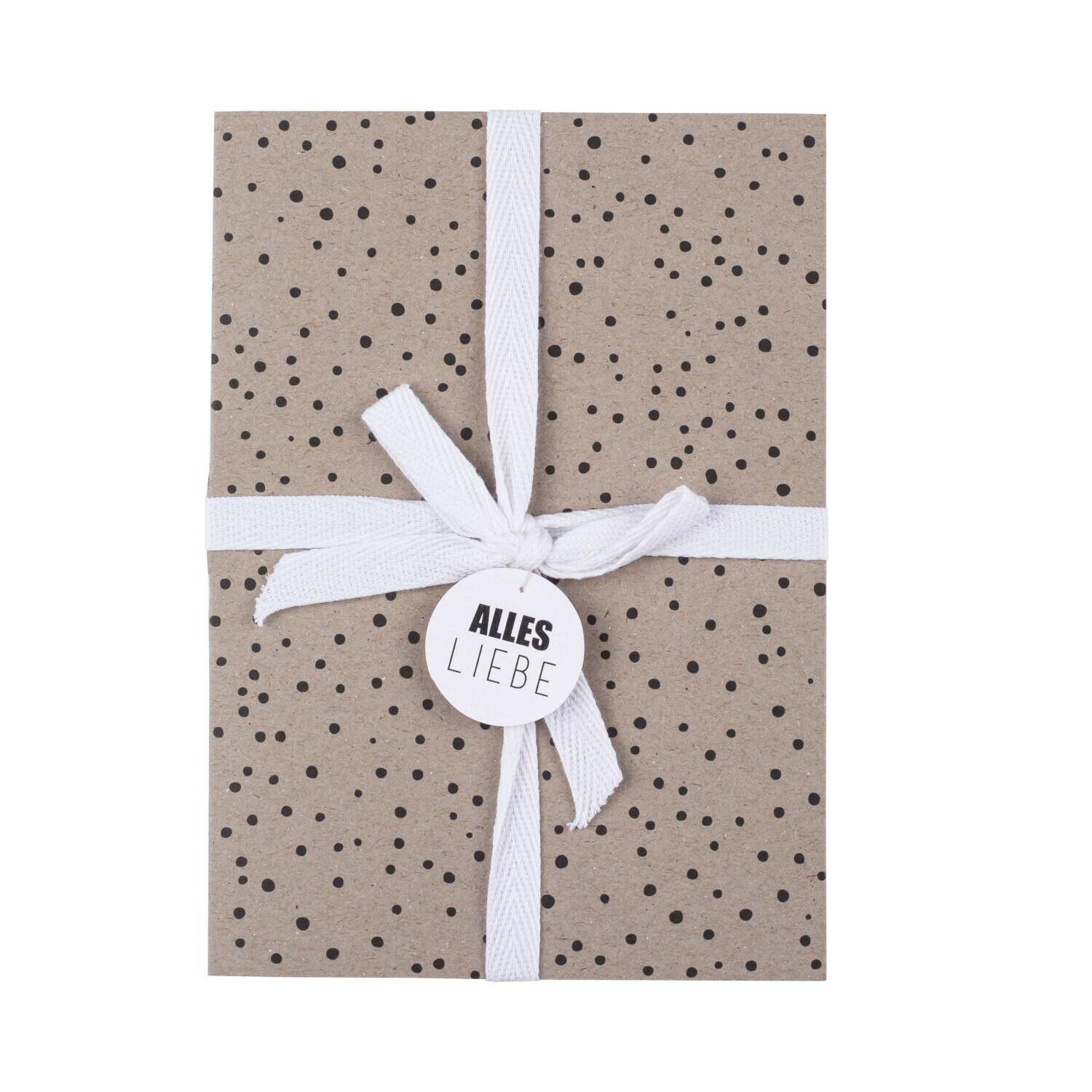 Geschenkkarte "Alles Liebe" - 11,8x16,6 cm (Braun)