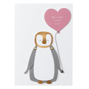 Tierische Babykarte "Pinguin - Welcome little one!" - 18x12,5 cm (Bunt)