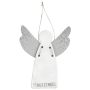 Schutzengel "GIVING - Schrift" - 9 cm (Weiß)
