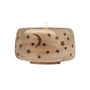 Teelichthalter "XMAS - Mondlicht" - 4 cm (Akazie)