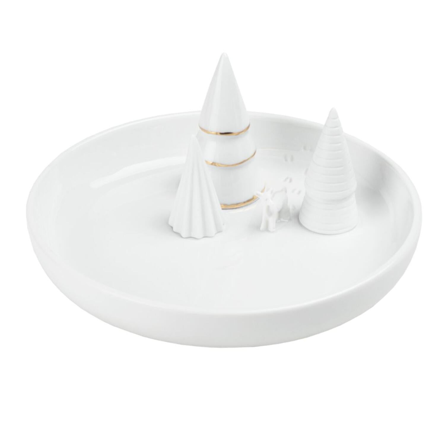 Schale "XMAS - Wald" - 15 cm (Weiß)