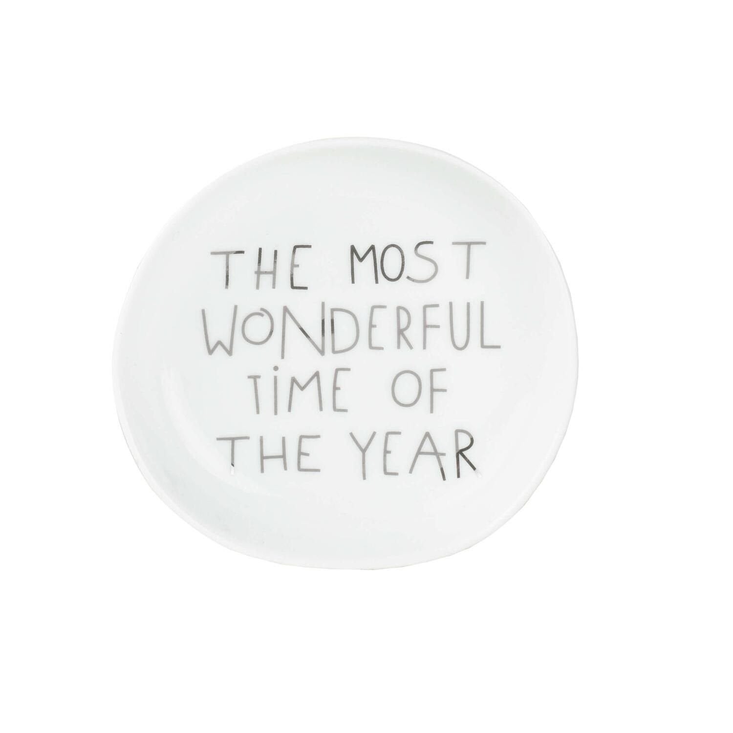 Schälchen "XMAS - The most wonderful time" - 10,5 cm (Weiß)