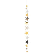 Papierkette "Taumelnde Sterne" - 95 cm (Gold)