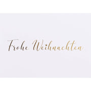 Weihnachtswunschkarte "Frohe Weihnachten" - 11,8x16,6 cm (Weiß/Gold)