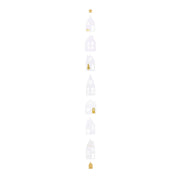 Häuschenkette "Winterstadt" - 83,5 cm (Weiß/Gold)