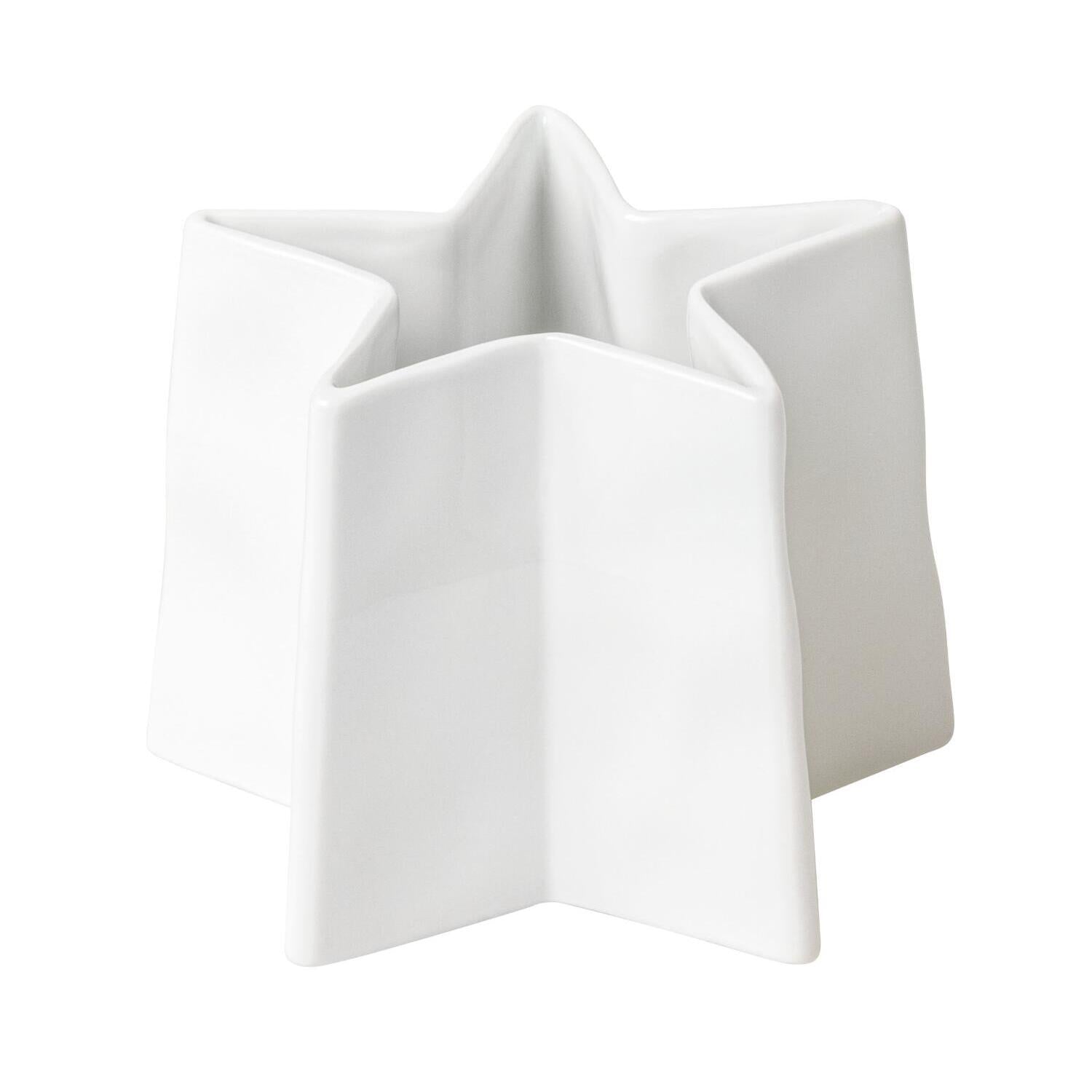 Teelichthalter "Sternlicht" - 11,5x11,5x8,5 cm (Weiß) räder Design