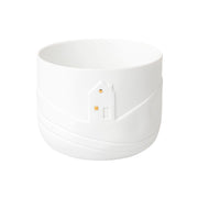 Teelichthalter "Schneetag - Schlittenspuren" (Weiß/Gold)