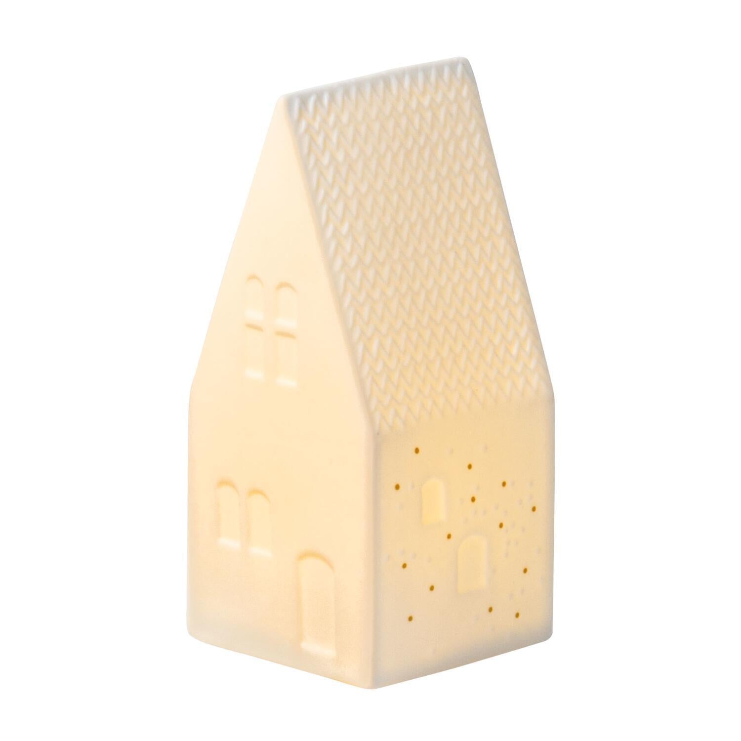 LED Häuschen "Zuhause" - 5x5x11 cm (Weiß) räder Design
