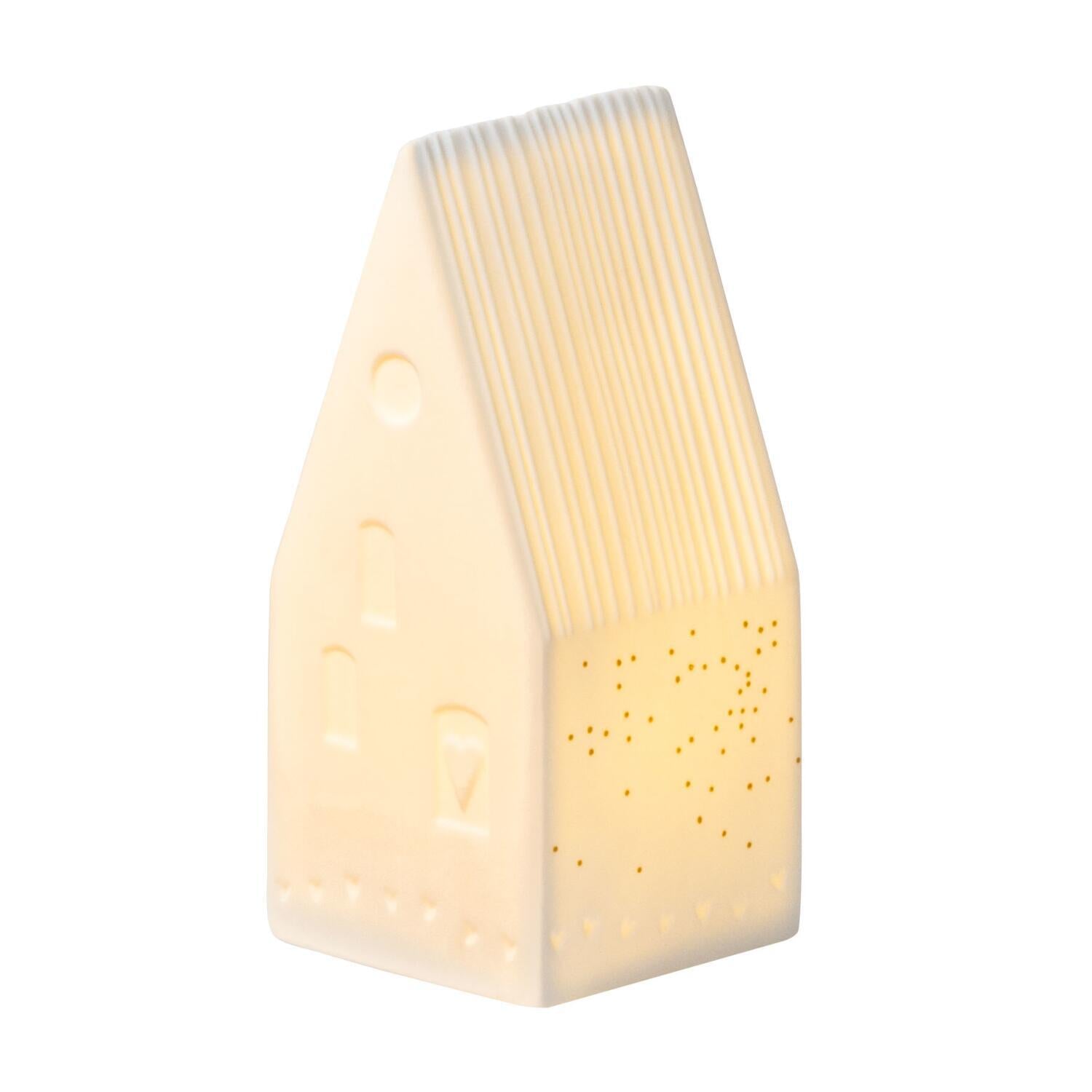 LED Häuschen "You are my light" (Weiß/Gold)