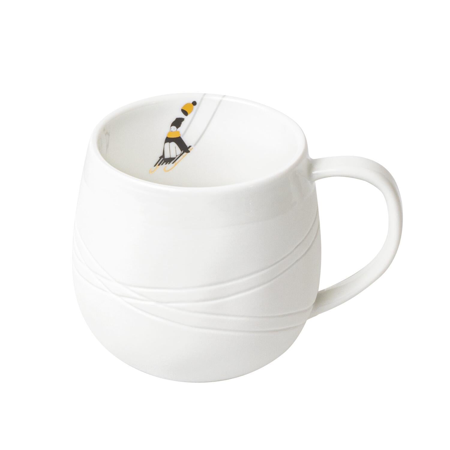 Tasse "Schneetag - Goldkufen" (Weiß/Gold)