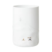 Vase "Schneetag - Hundeschlitten" (Weiß/Gold)