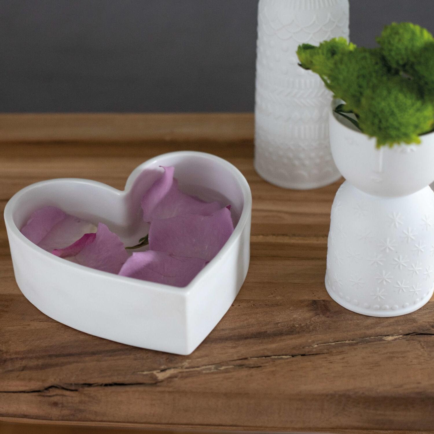 Schale in Herz-Form "DINING" - 13 cm (Weiß)
