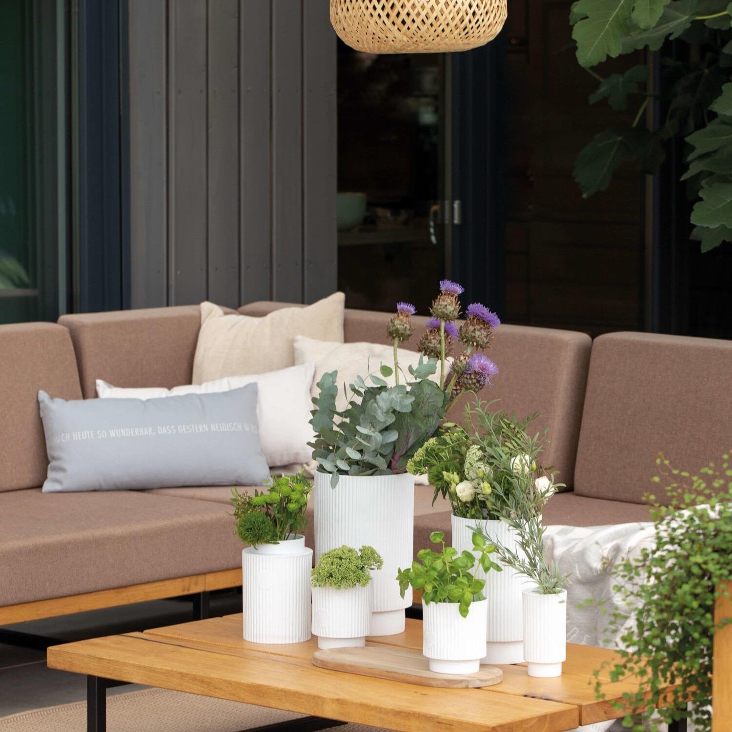 Vase "LIVING Hausfreunde - Selbst gepflückt" - 30cm (Weiß) räder Design