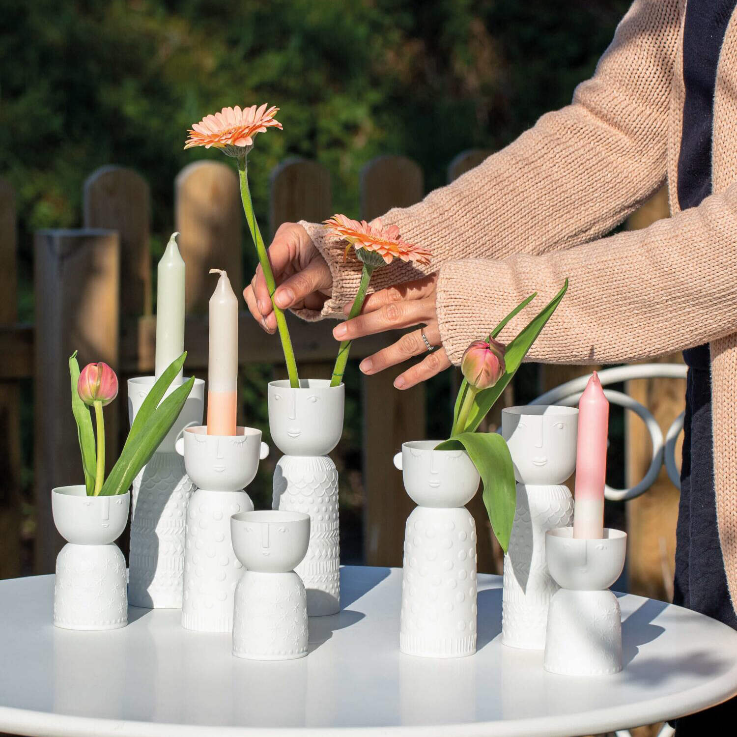 Vase "LIVING - Naturgestalt Stella" - 10,5cm (Weiß)