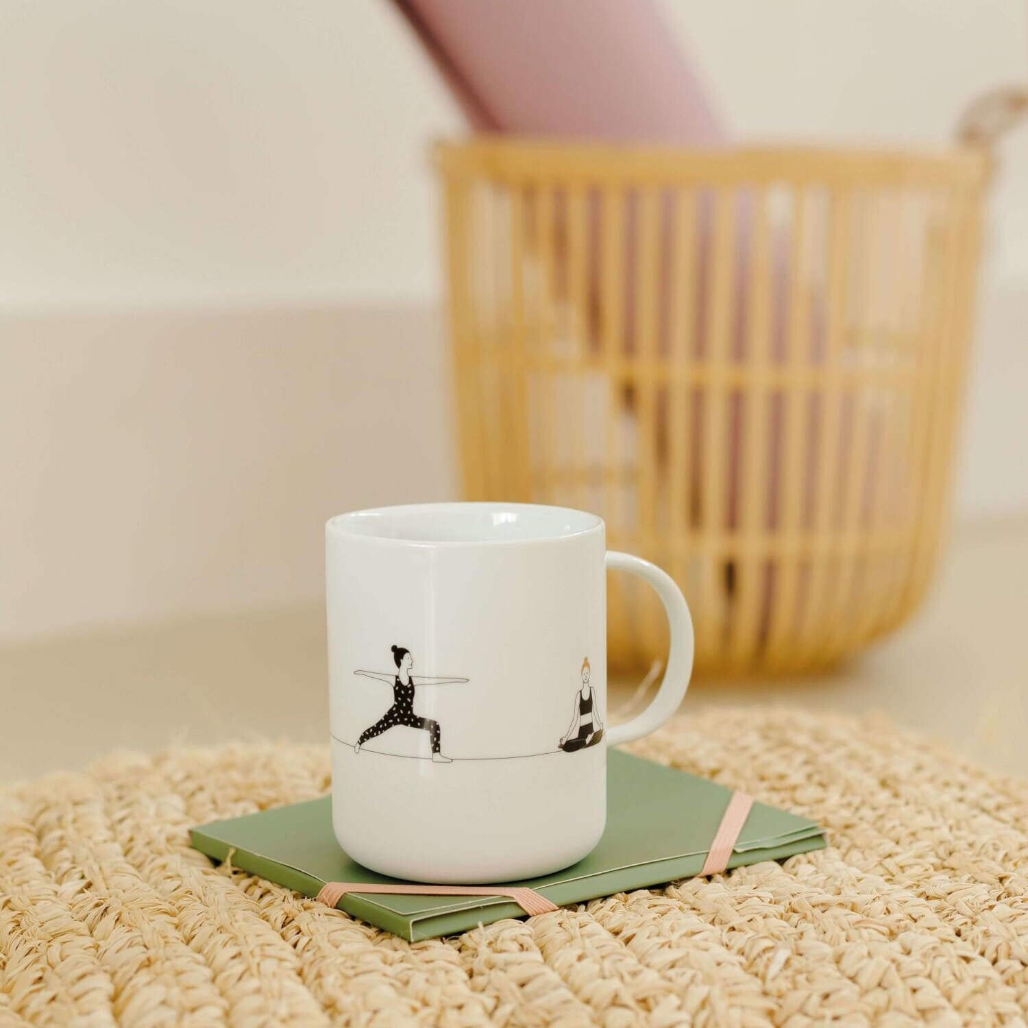 Geschenktasse "Yoga" - 8x10 cm (Weiß)