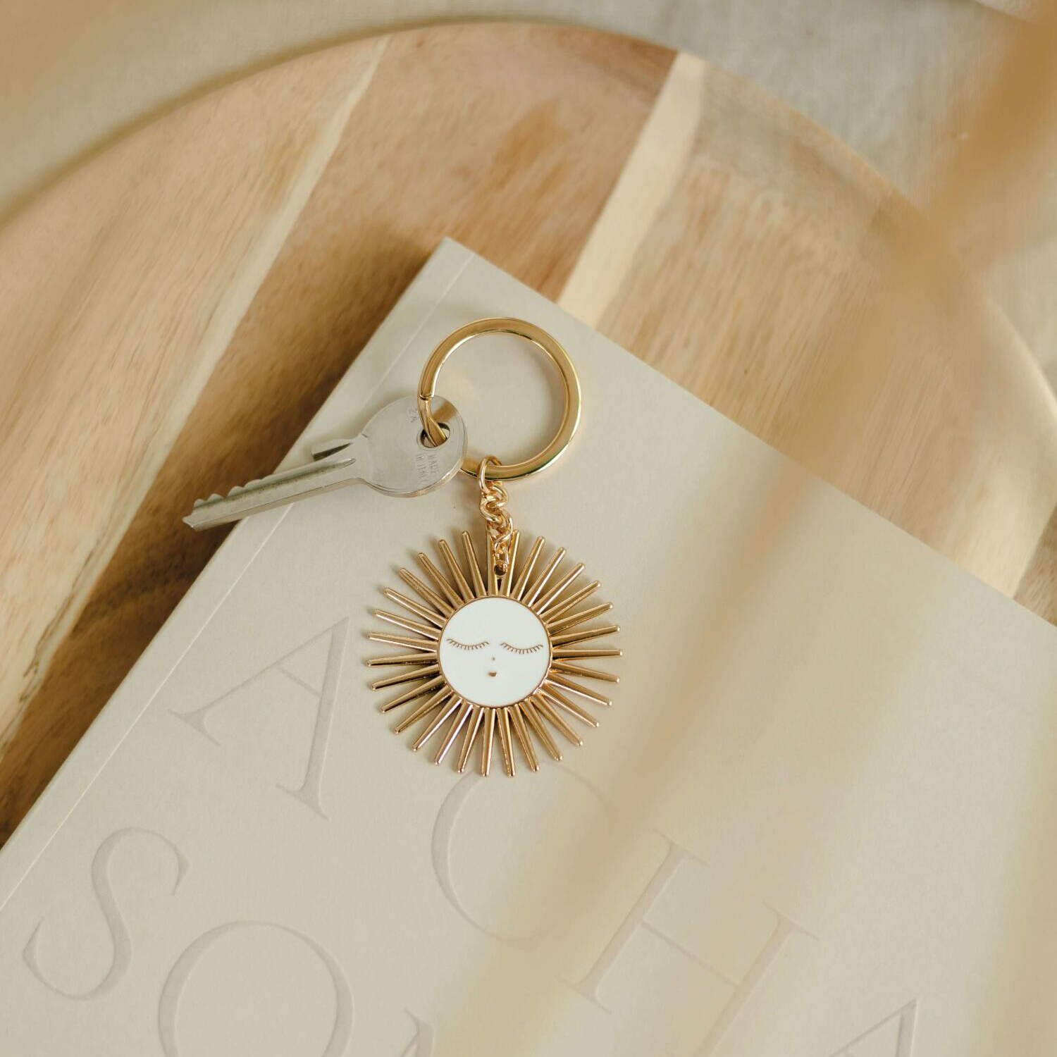 Schlüsselanhänger "Sun" - 5 cm (Gold)