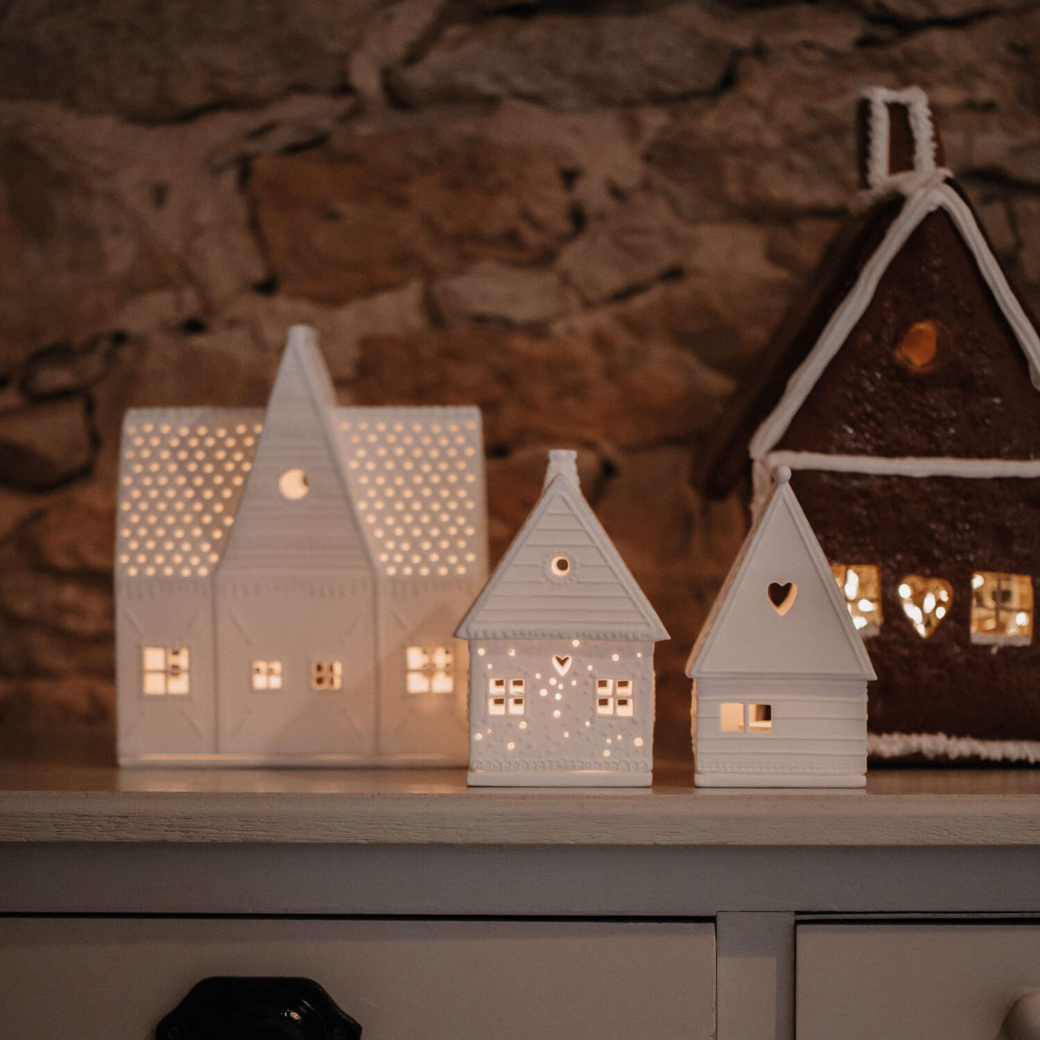 Lichthaus "LIVING - Lebkuchen" - Klein (Weiß) räder Design