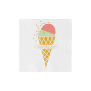 Cocktailservietten "I scream for ice cream" (Weiß/Bunt)