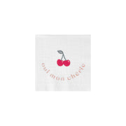 Cocktailservietten "Oui ma chérie" (Weiß/Bunt)