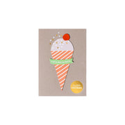 Eis-Karte "Du bist die Kirsche, auf meinem Eis - Happy Birthday" (Bunt)