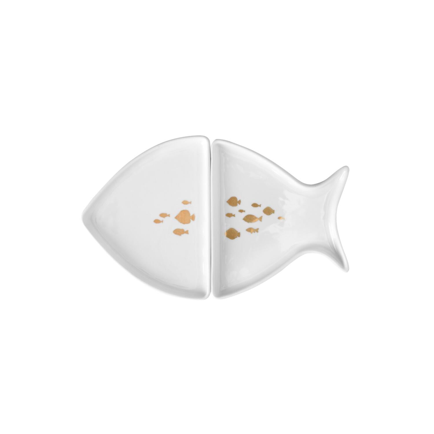 Fischschalen-Set - 25 cm (Weiß)