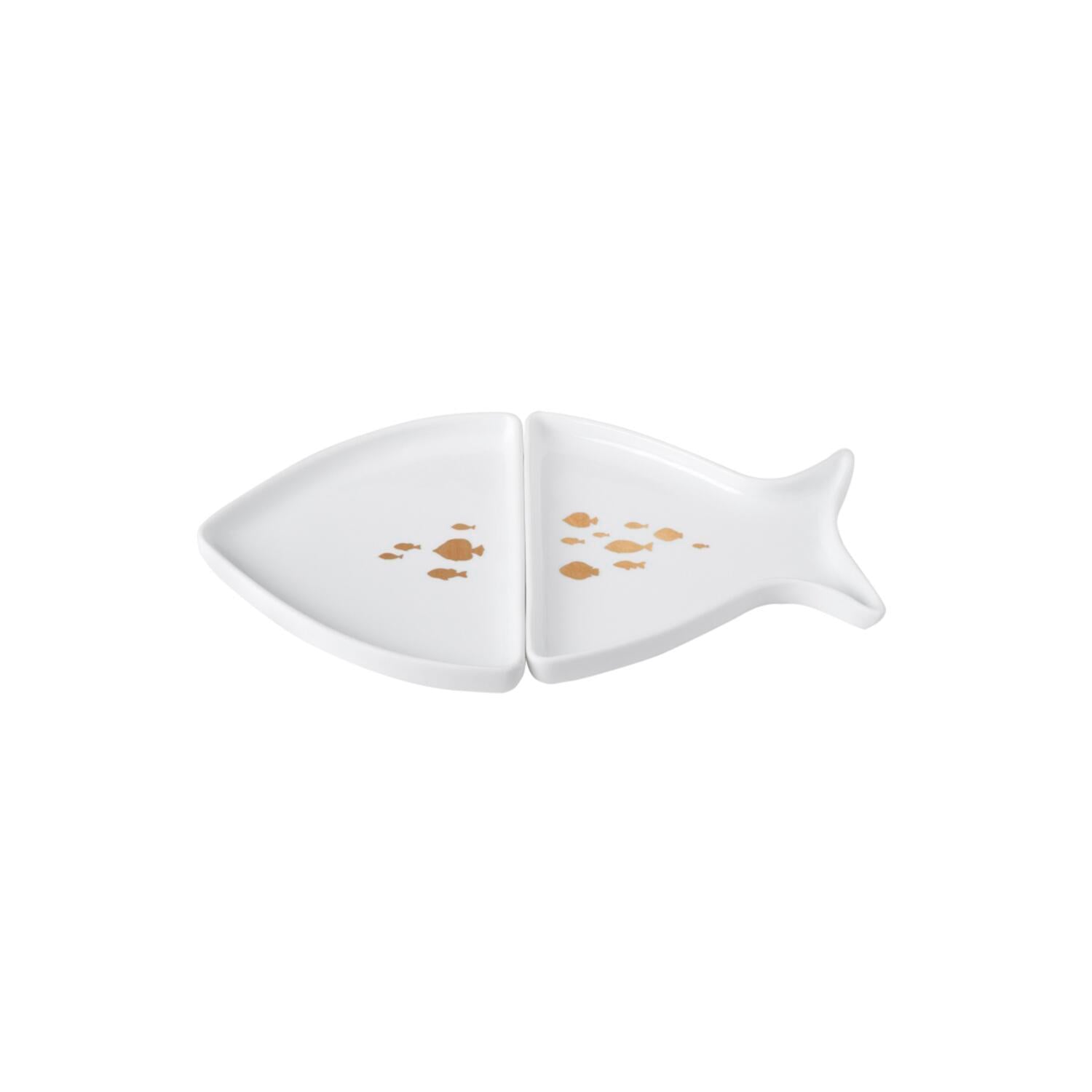 Fischschalen-Set - 25 cm (Weiß)