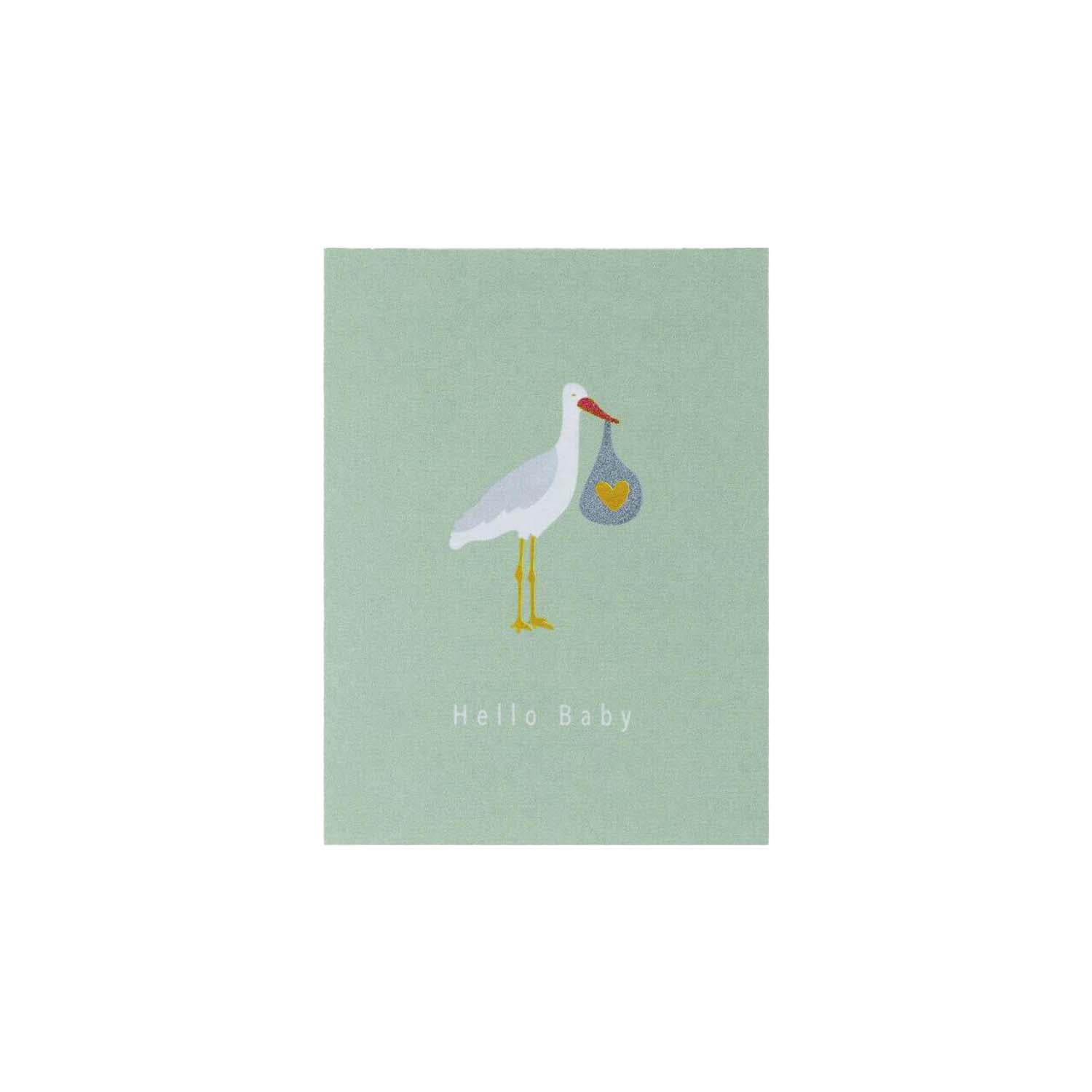 Mini-Karte "Hello Baby" (Grün) räder Design