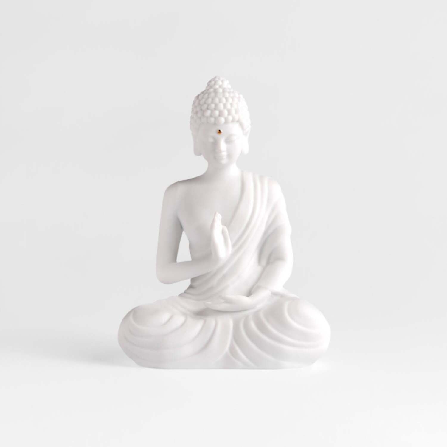 Porzellanfigur "Zen Spirit Buddha" - Klein (Weiß)