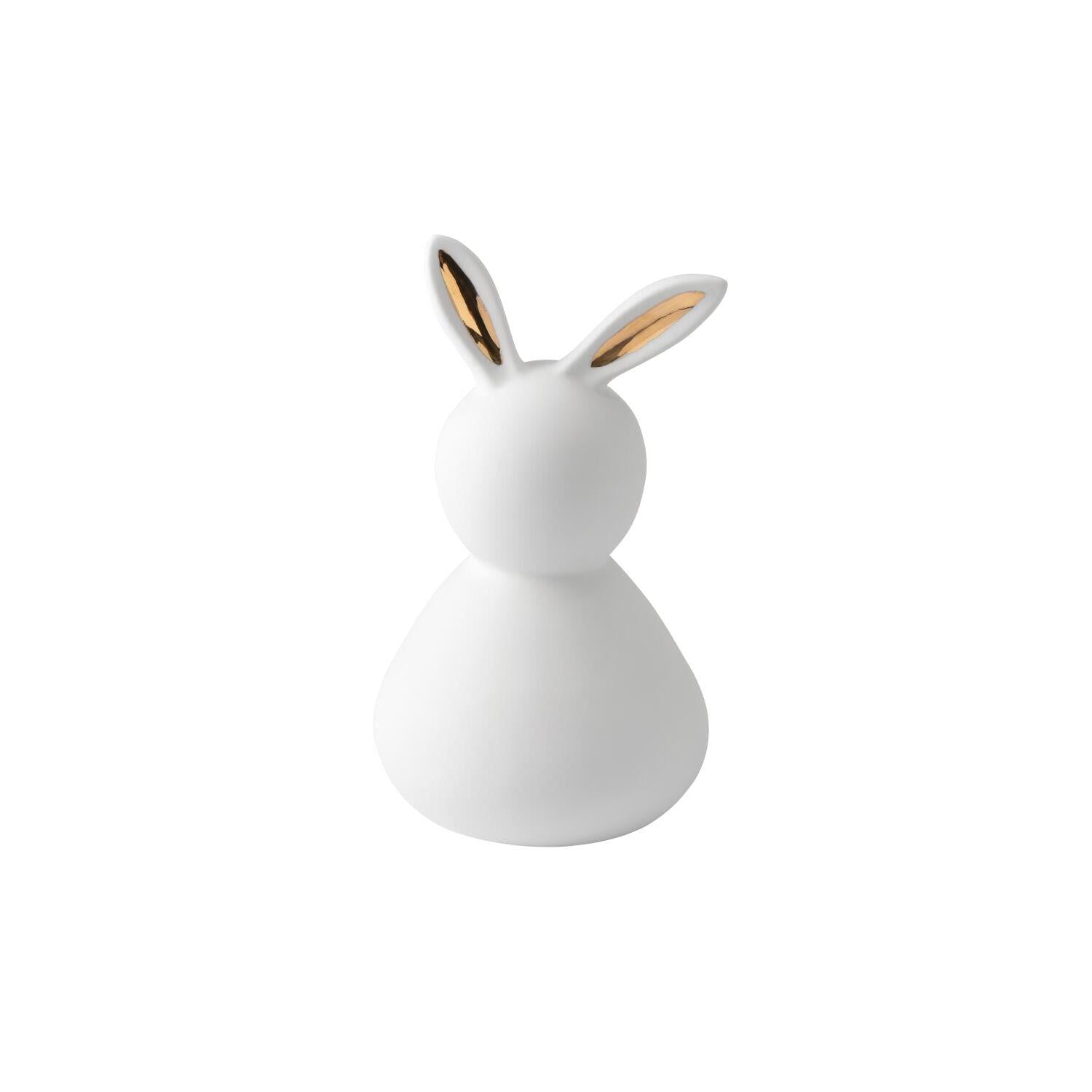 Porzellanhase "Ostern - Dame goldene Ohren" - Groß (Weiß)