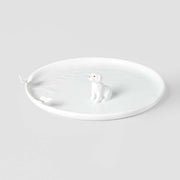 Teller "Hund" - ø 17 cm (Weiß)