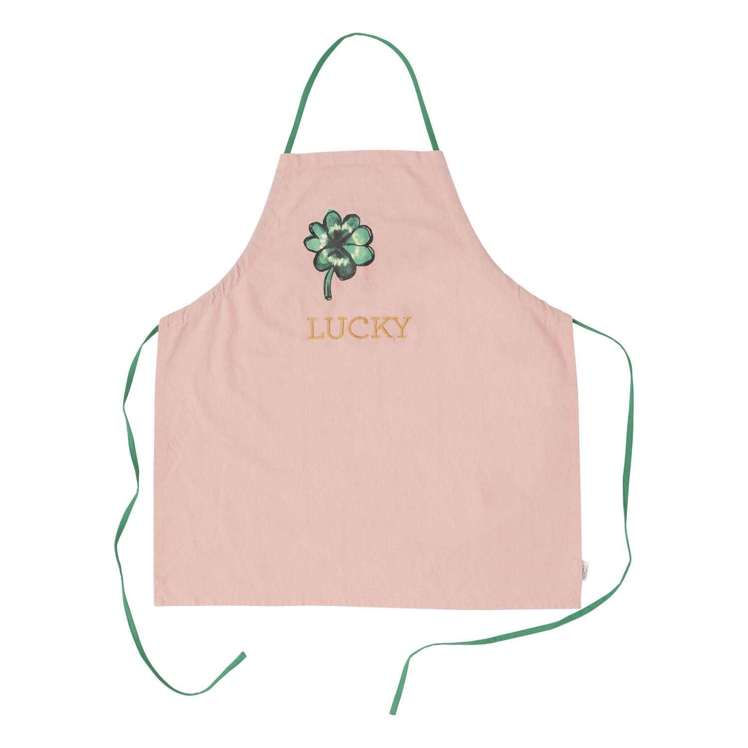 Baumwollschürze "Good Luck" - 70x83 cm (Soft Pink)