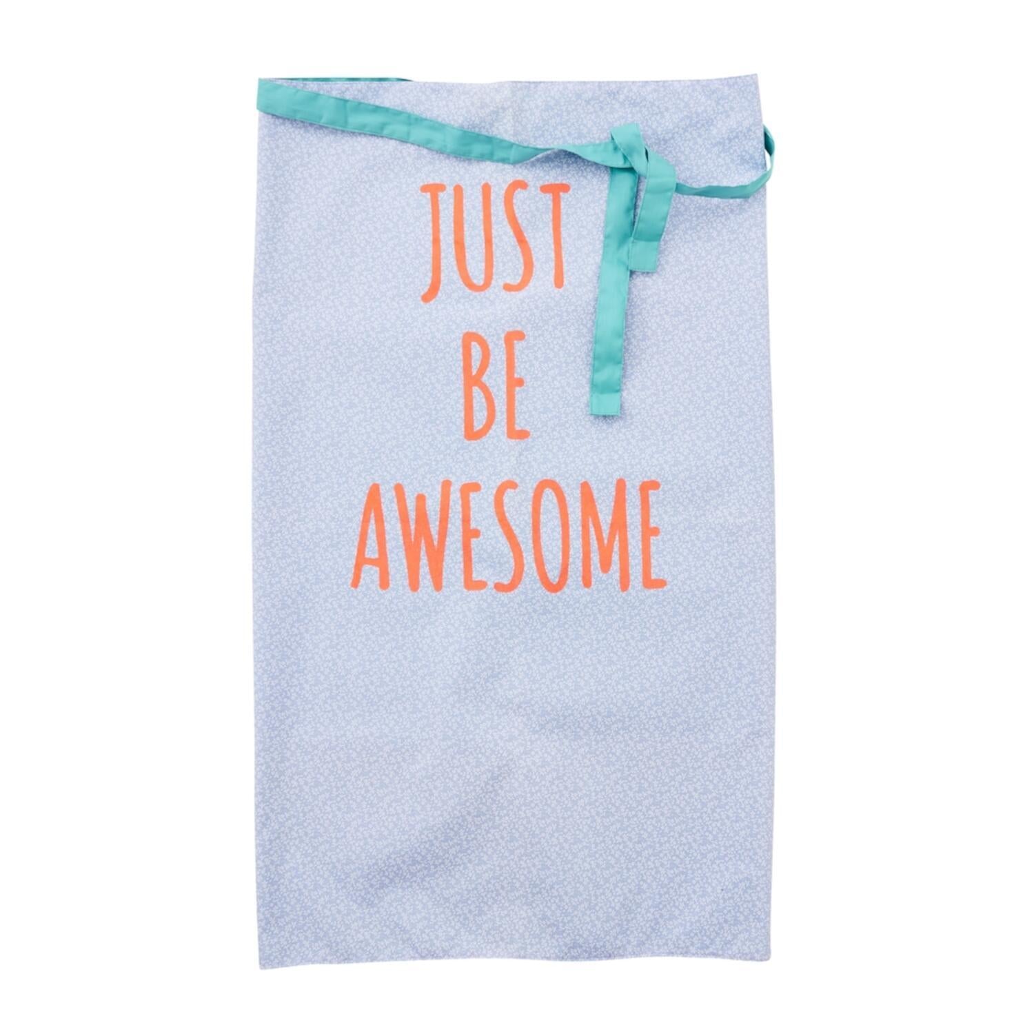 Schürze "just be awesome" (Blau/Orange)