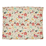 Decke "Farm Animals" - 125x150 cm (Pink/Rot)