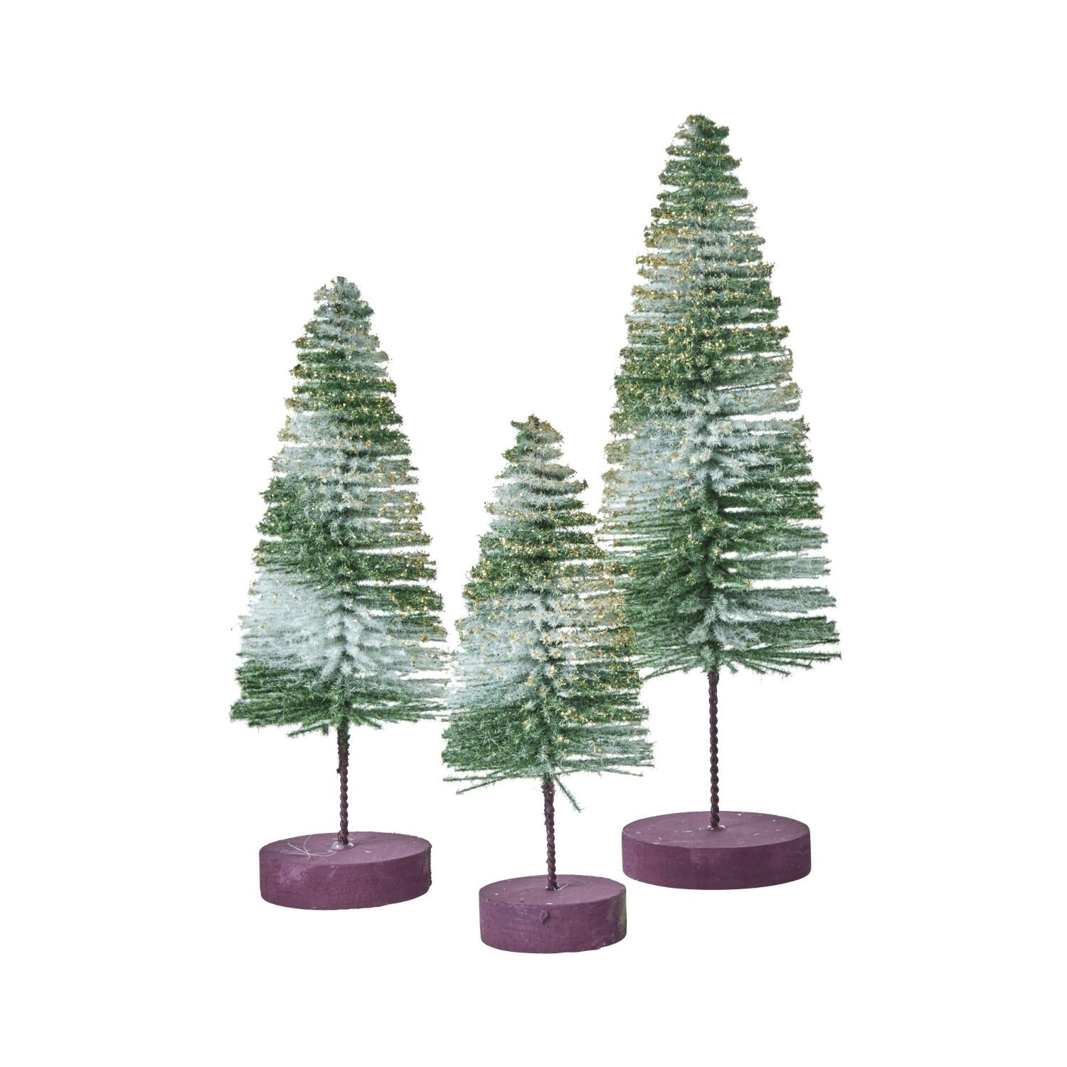 Deko-Set "Christmas Tree" im 3er-Set - 10x25 cm (Grün)