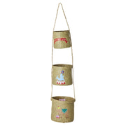 Aufbewahrungskorb aus Raffia zum Aufhängen "Circus" - 3 tlg. (Natur)
