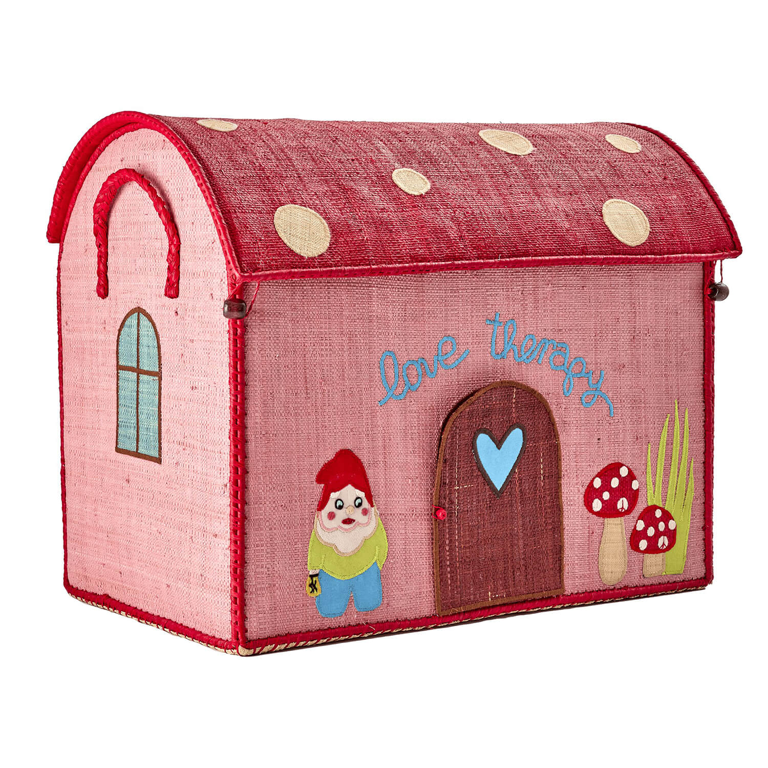 Spielzeugkiste "Raffia - Love Therapy" - L (Bunt)