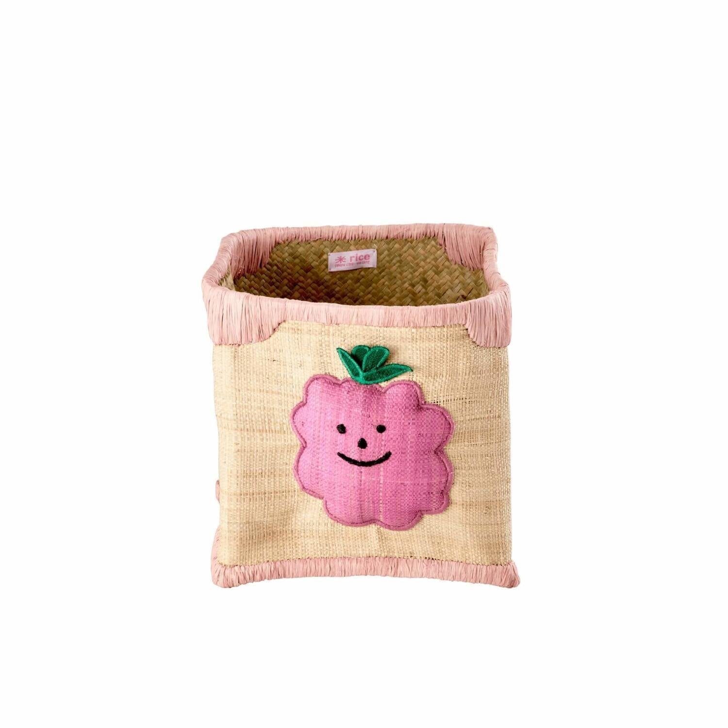 Aufbewahrungskorb aus Raffia "Himbeere" - Klein (Natur)