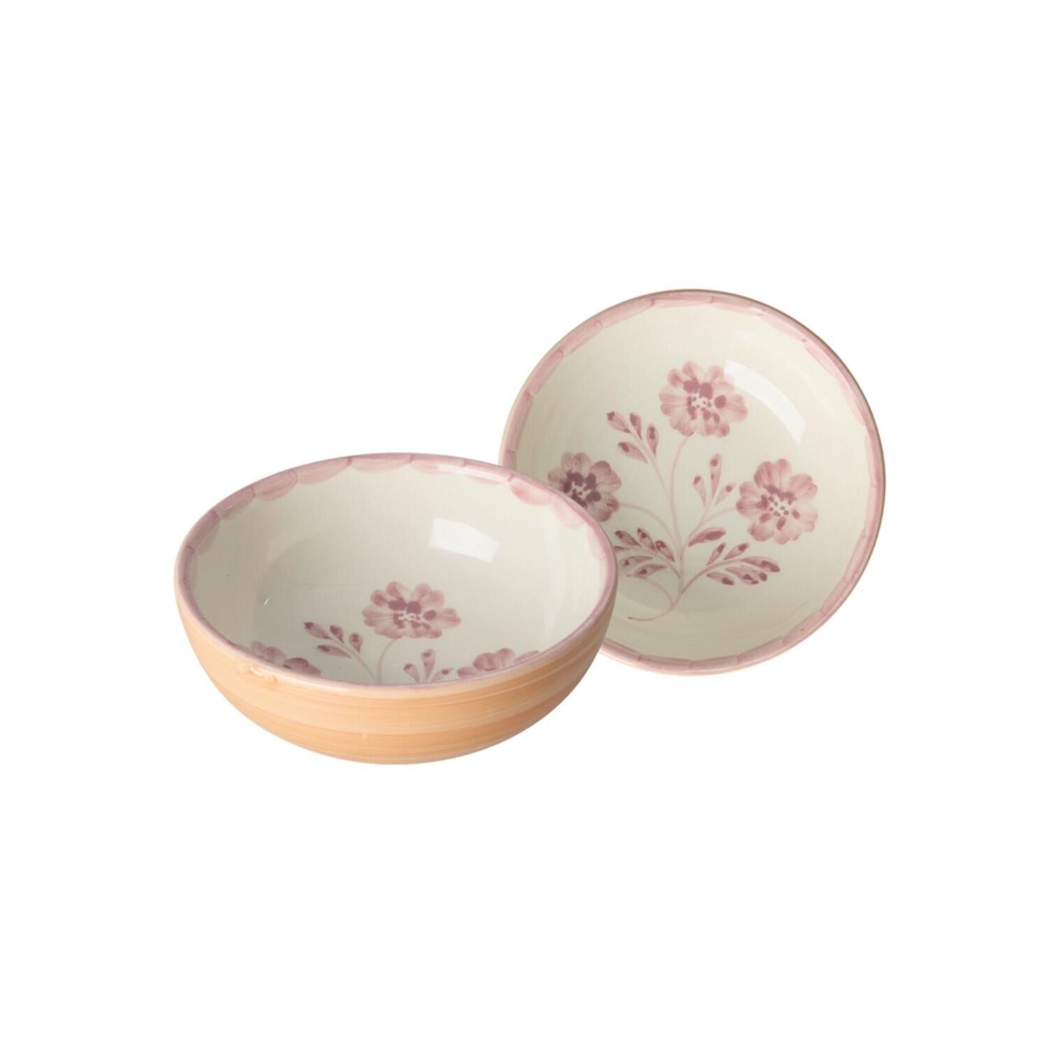 Keramikschale "Flowers" - 300 ml (Orange) Rice