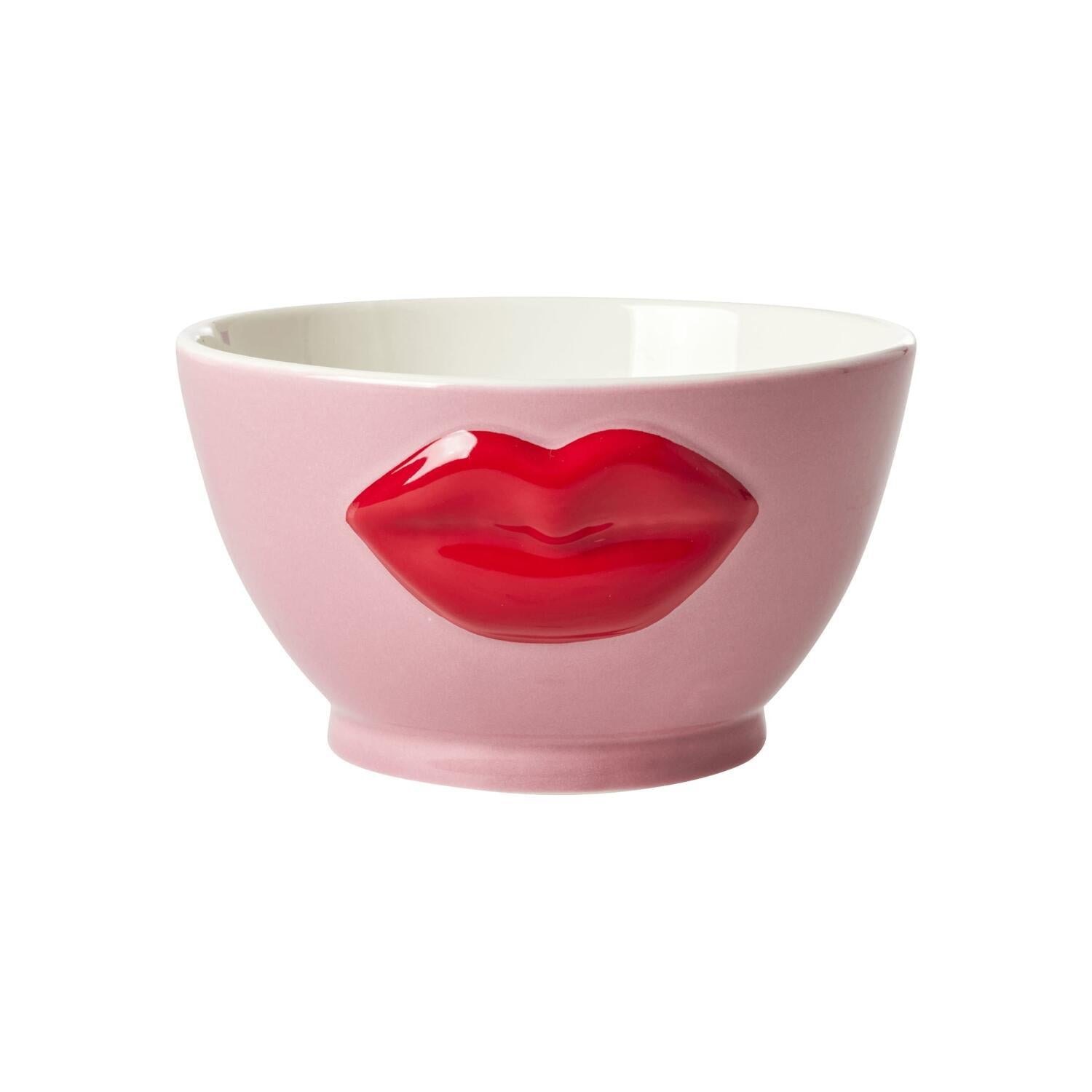 Schüssel "Embossed Lips" - 600 ml (Pink/Rot) Rice