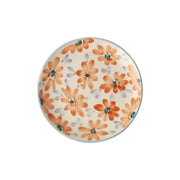 Keramik Kuchenteller "Flowers" (Bunt/Orange)