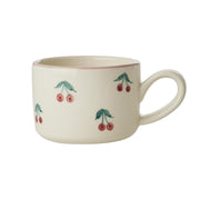 Keramik Cappuccino-Tasse "Cherries" (Weiß) Rice