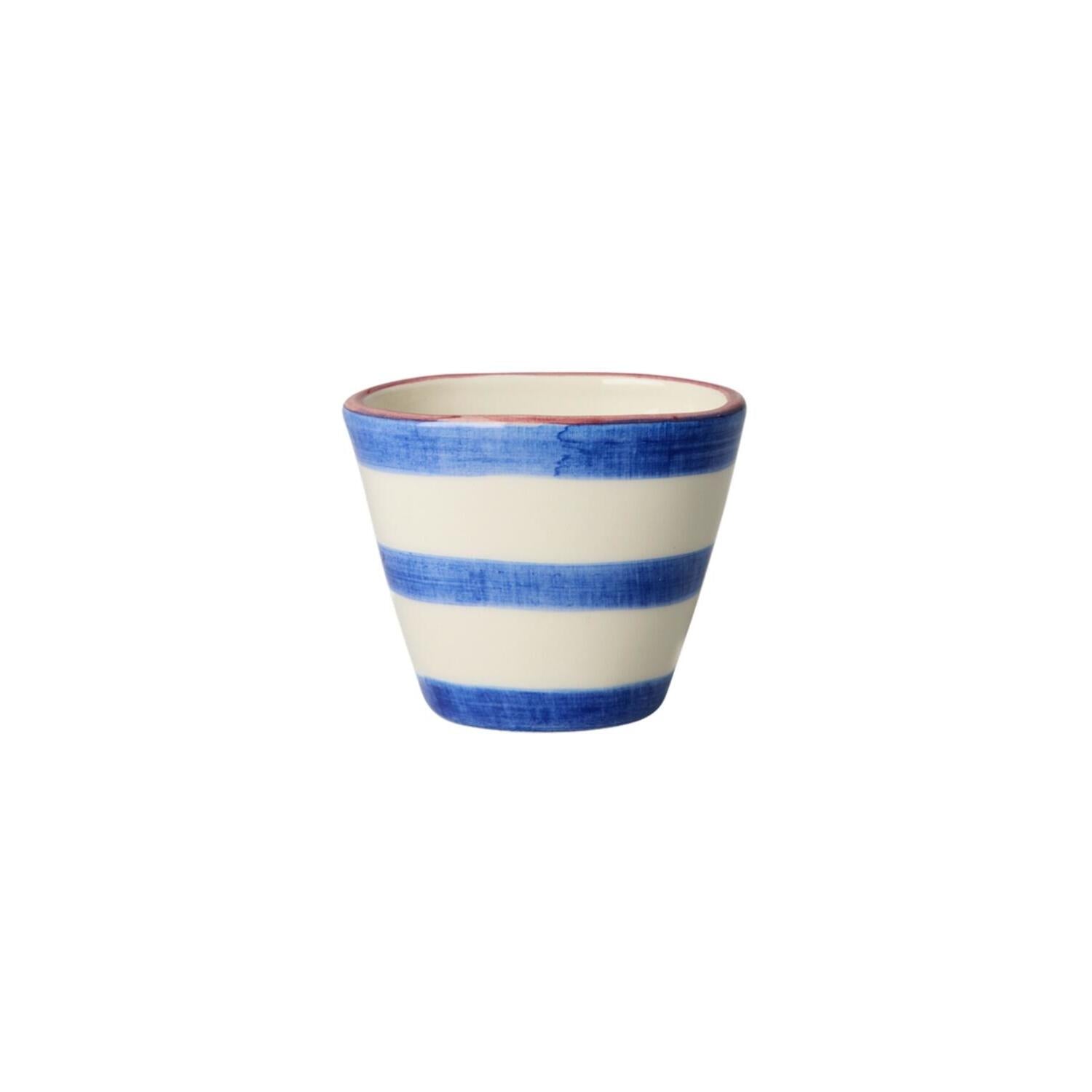 Espressotasse aus Keramik "Stripes" - 70 ml (Blau) Rice