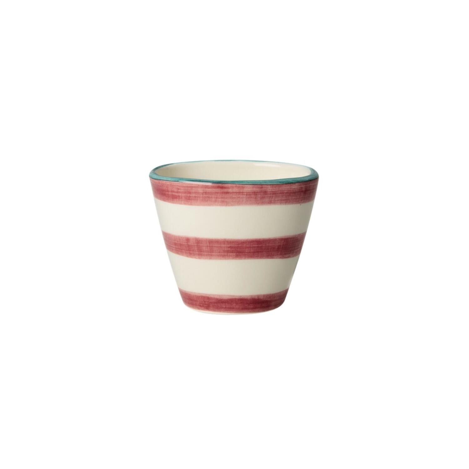 Espressotasse aus Keramik "Stripes" - 70 ml (Pink) Rice
