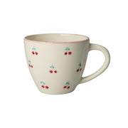 Jumbo Tasse aus Keramik "Cherries" - 420 ml (Weiß/Rot) Rice