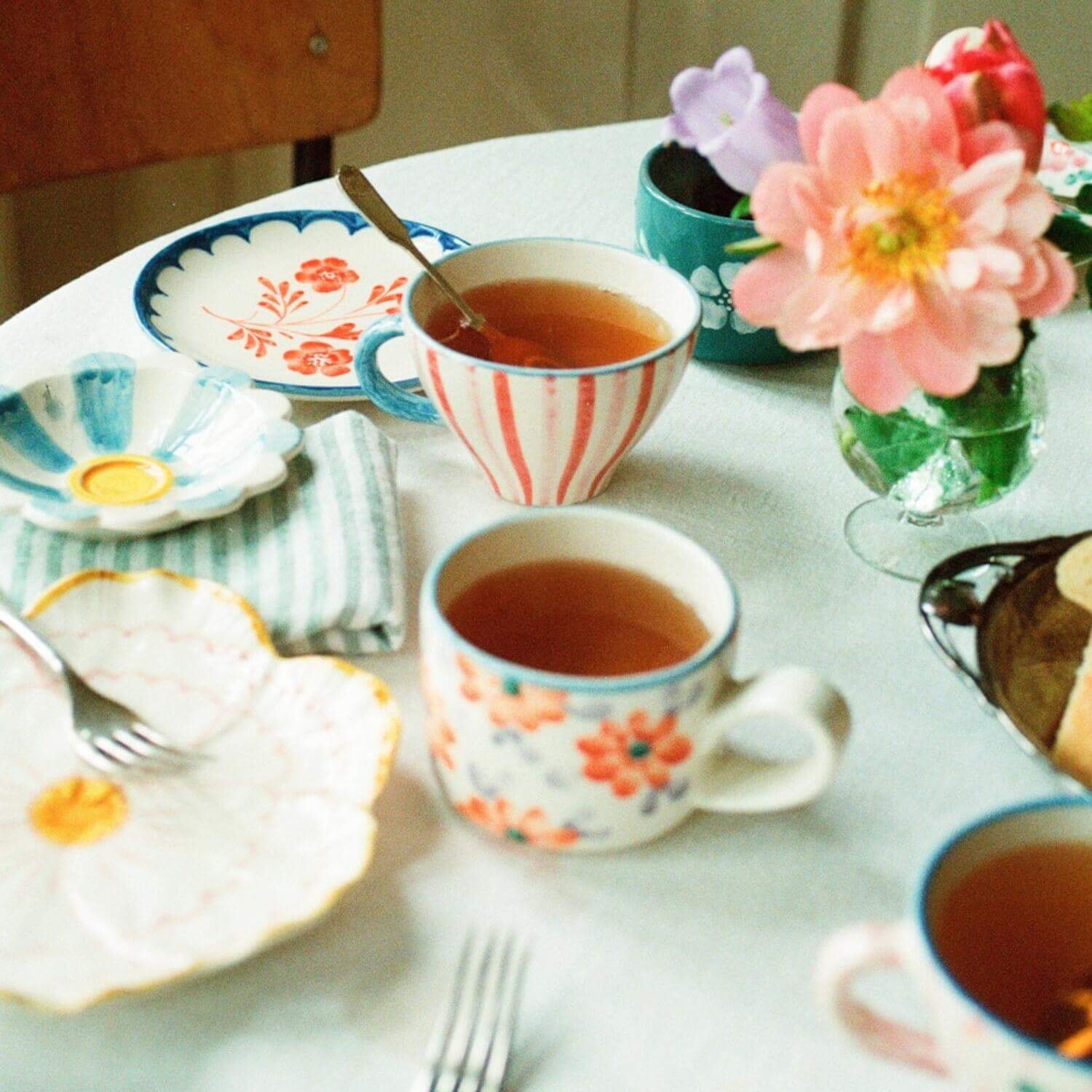 Keramik Tasse "Stripes" (Bunt)