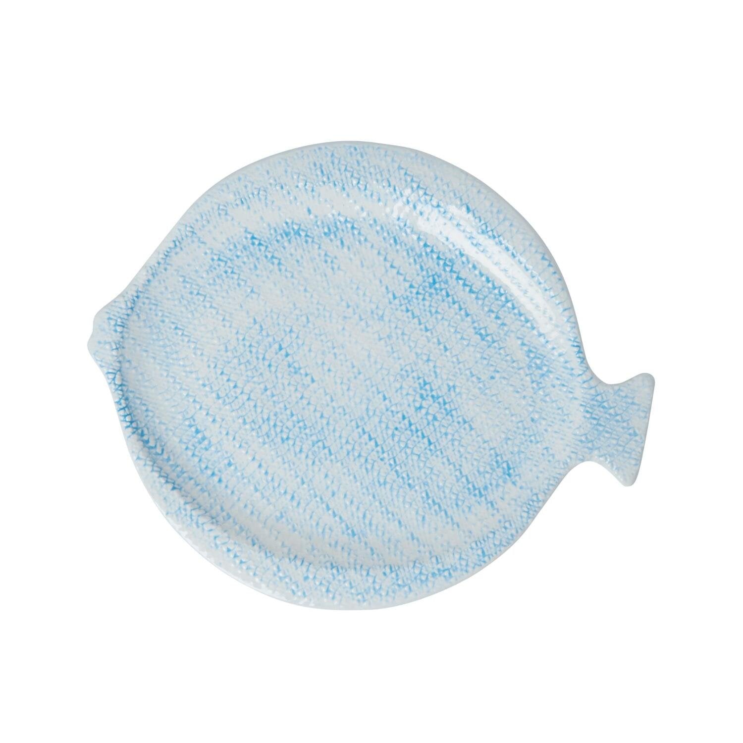 Keramik-Teller "Fish" (Sky Blue)